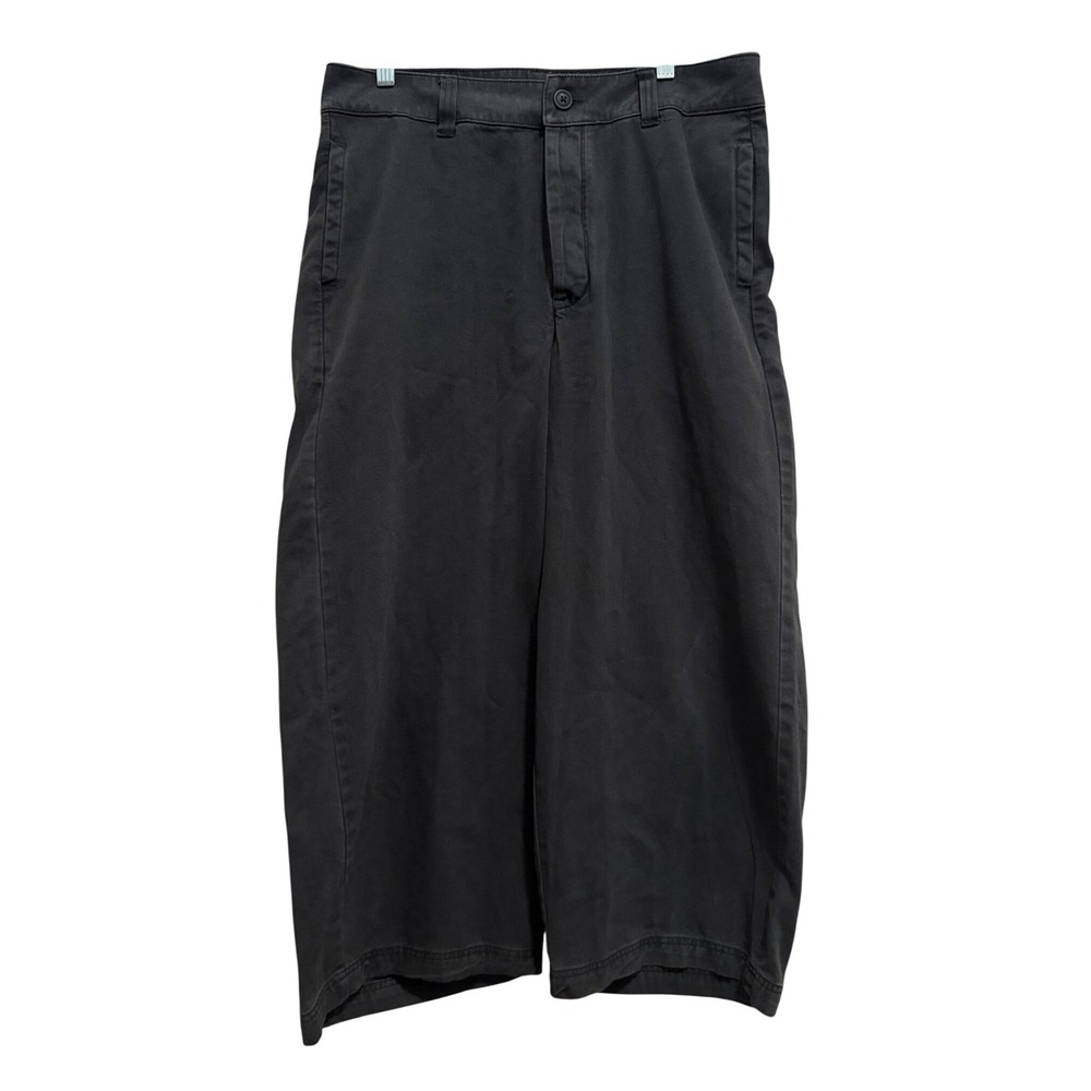 Free People We The Free Washed Black Wide Barrel Leg Crop Pants Size 12 NEW